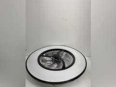 Low Profile Ceiling Fans with Lights, 22 Caged Modern Flush Mount Ceiling Fan with LED Light, Housing Finish Black, RGB Back Light (similar model) see pictures 160