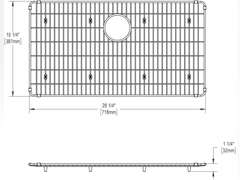 Elkay EBG2815 Bottom Grid, Polished Stainless Steel 76