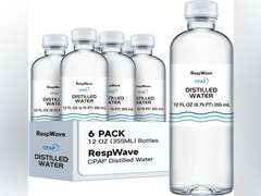 12 oz 5-Pack Distilled Water for CPAP Machines | Made in USA | Use with ResMed and Respironics Machines | Travel-Friendly, Clean, Multi-Use 20