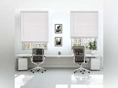 DEZ FURNISHINGS Cordless 1" Mini Blind, Room Darkening, 29" W x 48" H, Pearl White 16