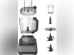 Ninja Food Processor, Professional Plus, 1000 Peak Watts, 4 Functions for Chopping, Slicing, Purees & Dough with 9-Cup Processor Bowl, 3 Blades, Food Chute & Pusher, Silver, BN601 130