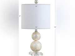JONATHAN Y JYL1023A Table Lamp, Ivory Seashell with White Shade 90
