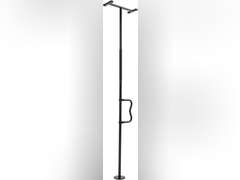 VEVOR Floor-to-Ceiling Transfer Pole, Tension Mounted Bathroom Grab Bar with Anti-Slip Curve Handle, 300 Lbs Capacity Security Pole for Elderly, Ideal Senior Safety Pole for 7-10 Ft Ceilings, Black 126