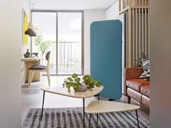 Freestanding Room Partition, Indoor Privacy Panel for Studio Apartment, Living Room, Bedrooms, Home Offices, Worksapces, Anti Scratch, 29"x65", Sapphire 116