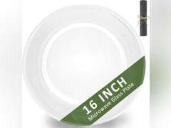 Microwave Glass Plate 16 inch WB27X43590 WB49X10166 Glass Turntable Plate Compatible with G.E Microwave Replace AP4345996 PS2321884 EAP2321884 JES2051DN2WW JES2051DN1BB PEB2060DM1CC by Fetechmate 35