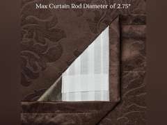 Chanasya Premium 2-Panel Embellish Embossed Classy Blackout Curtains - 3-in-1 Back Tab, Rod Pocket, Ring Tab - for Windows Living Room Bedroom - Room Darkening Drapes 52 x 119Inches - Mink 55