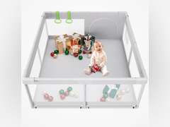 Fodoss Baby Playpen, 47x47 in Small Play Pen,Toddler Playpen for Apartment,Play Yard,Activity Fence, Extra Large Baby Playard 36