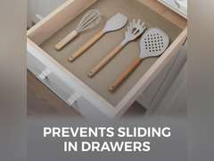 HOME GENIE Shelf Drawer and Cabinet Liner, Durable with Strong Grip, 24in x 20 FT, Non Adhesive Liners Protect Kitchen Cabinets and Cupboard, Pantry, Bathroom Drawers and Shelves, Desks, Light Taupe 36