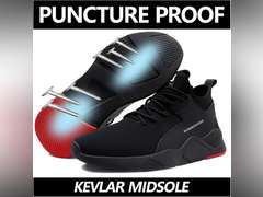 SUADEX Steel Toe Shoes for Men Women Lightweight Safety Work Sneakers for Construction Indestructible Breathable 9.5 44