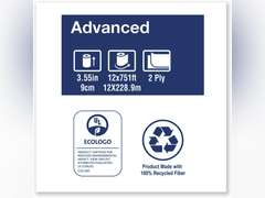 Tork 12024402 Mini Jumbo Bath Tissue Roll, 2-Ply, White 59