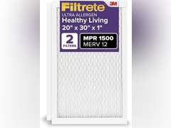 Filtrete Ultra Allergen Reduction Filter 1500 MPRE, 20 in x 30 in x 1 in 37