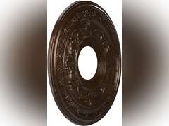 Ekena Millwork CMP13BAAMB Baltimore Thermoformed PVC Ceiling Medallion (Fits Canopies up to 5 1/4"), 13"OD x 3 1/2"ID x 3/4"P, Textured Metallic Mystic Brown(color white) 39