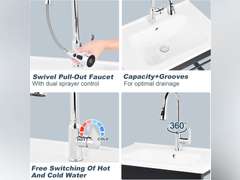 (Similar)Laundry Room Sink,28 18.5 32 Ceramic Utility Sink,Freestanding Sink With Cold And Hot Water Faucet, Hoses And Drain Kit For Laundry Room,Basement,Outdoor And Indoor 160