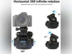 YT-1500 Auto Motorized Rotating Panoramic Head with Remote Control Support 2kg 70.5 Ounce Camera Phone Pan Tilt Video Tripod Head Stabilizer 109