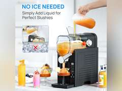 (See photos)Slushie Machine No Ice Needed, Slushy Machine for Home, 88 oz CHIVALZ Frozen Drink Maker with 6 Preset Programs for Margaritas, Frapp s, Milk Shake and More, LED Display, Self-Cleaning, AD03, Black 250
