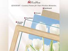 24x36 Poster Frame 4 Pack, Natural Oak Wood, Wall Gallery Picture Frame 130