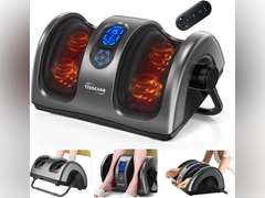TISSCARE Foot Massager with Heat, FSA HSA Eligible, Shiatsu Foot Massager for Plantar Fasciitis, Neuropathy, Circulation and Pain Relief, Remote Control, Deep Kneading, Gifts for Women Men Mom Dad 130