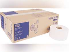 Tork 12024402 Mini Jumbo Bath Tissue Roll, 2-Ply, White 59