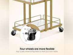 BarberPub Salon Trolley Multi-Functional Salon Cart with 3 Layers Shelves Rolling Cart Manicure Beauty Equipment 2061 (White) Size 32*20*5 inch 90