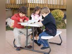 LIFETIME 280094 Kid's Picnic Table, Size 1, Almond 65