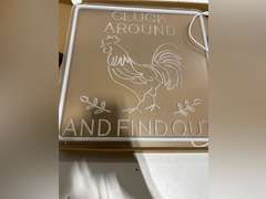 Funny Cluck Around and Find Out Large Neon Sign Dimmable,Rooster Decor 16 X 1... 40