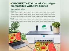 COLORETTO 67XL Ink Cartridge Replacement for HP Envy 6000 Ink Cartridges, 67 XL for Envy 6455e 6055e 6400 Deskjet 2800e 2827e 2855e 2852e 4255e 4155e 4227e 4252e for HP 67 HP67 Black/Color Combo Pack 30