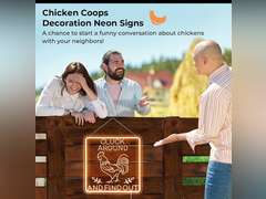 Funny Cluck Around and Find Out Large Neon Sign Dimmable,Rooster Decor 16 X 1... 40