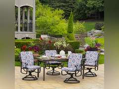 Arden Outdoor Dining Chair Cushion, 20 in x 20 in, Weather-Proof, Rain-Proof, Fade Resistant Patio Cushion for Patio, Dining, or Rocking Chairs 20 x 20, Clark Blue 32