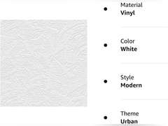 Manhattan comfort NW48905 Oliver Series Vinyl Textured and Paintable Design Large Wallpaper Roll, 21" W x 33' L, White 26