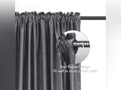 MIULEE Grey Velvet Curtains Thermal Insulated Blackout Curtain Drapes for Bedroom Living Room Darkening 84 Inches Long Curtains Panels Rod Pocket Set of 2 39