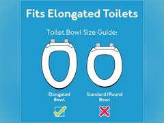 Carex Elongated Hinged Toilet Seat Riser, Adds 3.5 Inches of Height to Toilet, 300 Pound Weight Capacity, Raised Toilet Seat 30