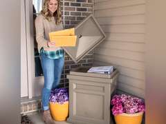 (SIMILAR MODEL COLOR BLACK)Step2 Express Parcel Delivery Drop Box for Packages, Mocha 45