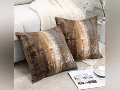 ONELZ Brown Throw Pillows and Grey Throw Pillows Decorative Pillow Covers for Couch Two Sides Printed, Fashion Style Zippered Cushion 17 X 17 Pillow Cover Set of 2,Brown and Grey 13