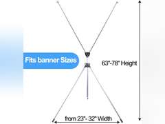 Adjustable X Banner Stand Fits Any Banner Size Width 23" to 32" and Height 63" to 78"(similar model) 27
