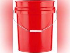 House Naturals 5 Gallon Premium HPDE Plastic Bucket - Made in USA Food Grade Storage Container, BPA Free All Purpose Pail (1, Red) 25