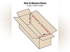 BOX USA B1055 Long Corrugated Boxes, 10"L x 5"W x 5"H, Kraft (Pack of 25) 68