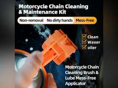 Motorcycle Chain Cleaning Kit, Bike Chain Oiler, Chain Lube Tool Kit for Motorsport Motorcycle, Bike Chain Cleaner, Streetbike Chain Oiler, (Applicable Sizes Include 428, 520, 525, 530 Chains) 17
