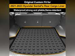 AOMSAZTO Cargo Liner Fit for 2021-2023 Hyundai Santa Fe : All Weather TPE Rubber Rear Trunk Mat Protector Anti-Slip Waterproof Rubber Rear Cargo Car Liner - Car Mat for 2022 Santa Fe Accessories 36