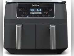 Ninja DZ201 Foodi 8 Quart 6-in-1 DualZone 2-Basket Air Fryer with 2 Independent Frying Baskets, Match Cook & Smart Finish to Roast, Broil, Dehydrate & More for Quick, Easy Meals, Grey 199