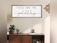 35 11.8 Inches These Are The Good Old Days Sign, Wooden Family Motivational Quote Wall Art, Living Room Bedroom, Rustic Farmhouse Home Decor 40