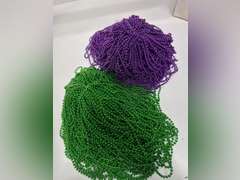100PCS Mardi Gras Beads, Green Purple Gold Metallic Mardi Gras Beads Necklaces Accessories Bulk, Mardi Gras Carnival Beads Necklace Accessories for Parade Throws Party Decorations Supplies Favors(2 colors) 19
