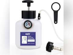 Orion Motor Tech Brake Bleeder Kit, One Person 2.5L Brake Fluid Extractor Compatible with Ford VW BMW More, Brake Pressure Bleeder with 2.6qt Bottle Vacuum Gauge Hose Cap Wrench & European Adapter 50