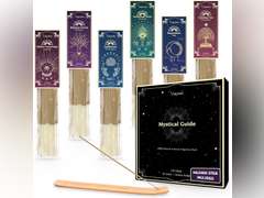 Varonite Mystical Guide Incense Sticks Variety Pack of 6 (120 Insence-sticks) with Holder: Patchouli, Lavender, Sandalwood, Cinnamon, Lemongrass, Sage Inscents-sticks, Organic Incense Sticks Non toxic 30