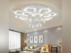 Modern Ceiling Light,Crystal Flush Mount LED Chandelier Ceiling Flower Lamp with Remote Control for Living Room,Bedroom,Hall,Dining Room,Etc.31.5 /72w/16 Heads 242
