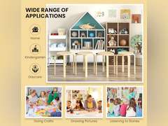 POWERSTONE Stacking Stools Set of 4, Portable Bentwood Nesting Stools, 18 Inch School Chairs Flexible Seating for Students Adults Classroom Elementary Home Kitchen Dining Room Use Natural 75
