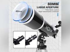Telescope for Adults & Beginner Astronomers - 80mm Aperture 600mm Fully Multi-Coated High Transmission Coatings with AZ Mount Tripod Phone Adapter, Carrying Bag, Wireless Control. 90