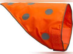 SPOT THE DOG! Reflective Bandana Bib Safety Apparel for All Dogs - Easy Fastening Closure, High Visibility Fluorescent Orange M-L 20