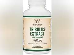 Tribulus Terrestris for Men (Purest 95% Saponin Content) 210 Capsules, 1,000mg Concentrated Fruit Extract (Third Party Tested, Vegan Safe, Non-GMO) for Stamina and Energy by Double Wood 18
