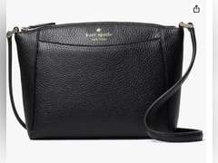 Kate Spade Monica Pebbled Leather Crossbody Bag Purse black WKR00258 70
