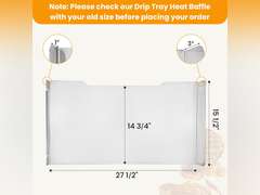 Drip Tray Heat Baffle Replacement for Traeger Ironwood 885 Series Pellet Grills, 304 Stainless Steel Heavy Duty Steel Drip Pan Compatible with traeger BCA1333, traeger pellet Grill Assossories 73